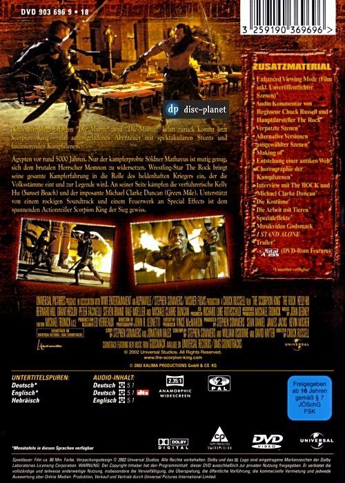 Tutti i DVDs: DVD - The Scorpion King (2002) – Usato da Embrach venduto da disc-planet 1