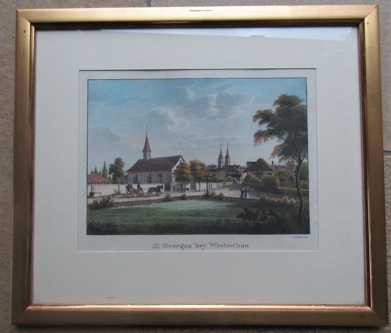 Stiche: Winterthur St. Georgen um 1870 – Gebraucht aus Rafz von Helvet32