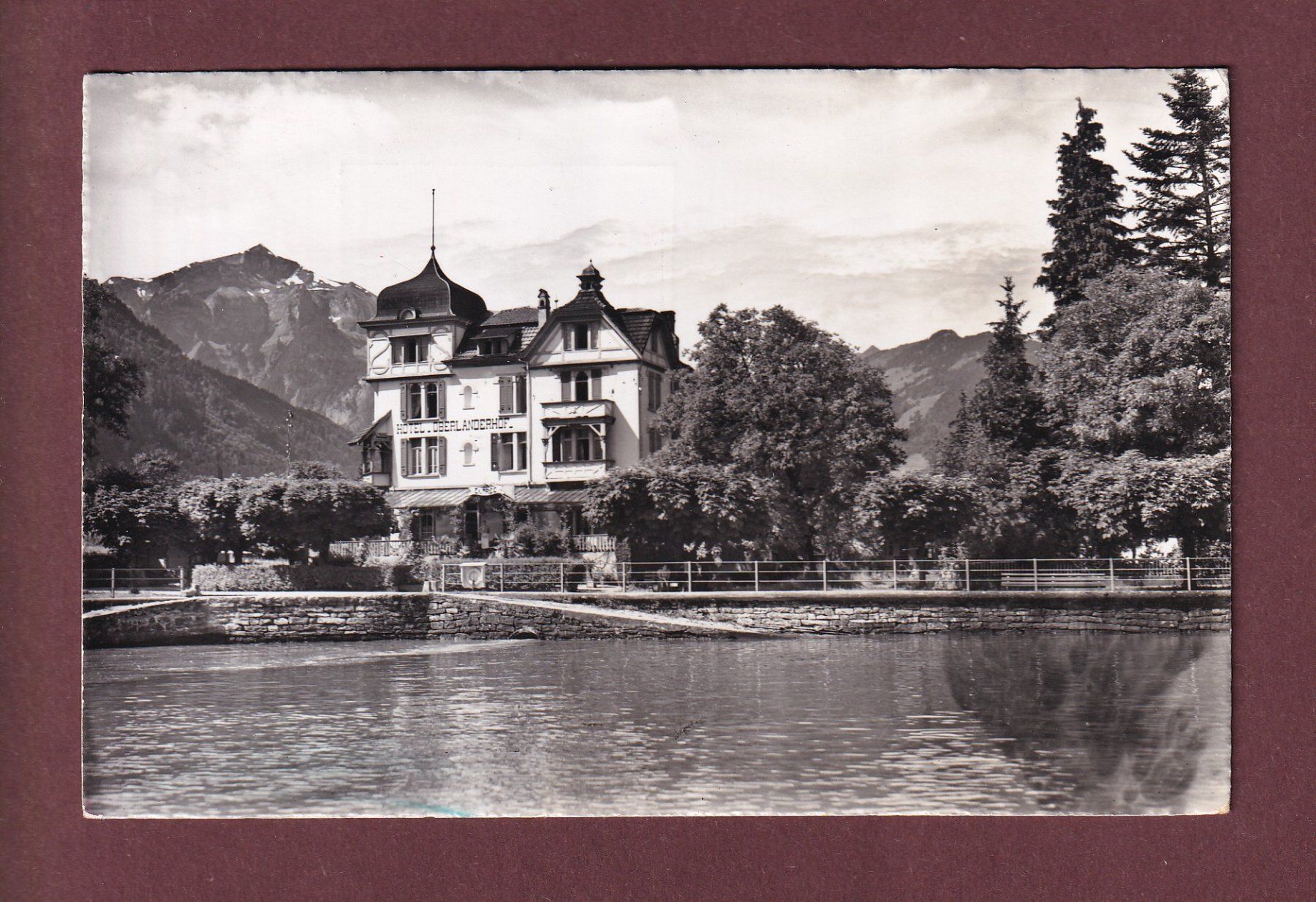 Cartoline postali: BÖNIGEN - Hotel Oberländerhof - 1955 – Usato da Pully venduto da nicecards