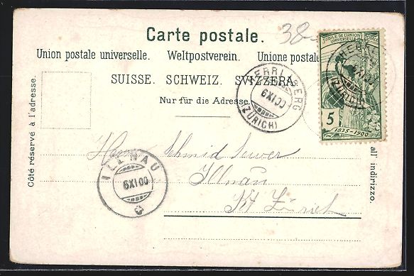 Cartes postales: AK Herrliberg, Hotel Raben, 1900 – D'occasion à Berlin par bartko-reher 1