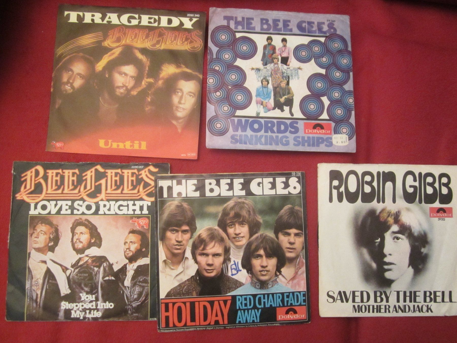 Schallplatten: 5 Singles Bee Gees + Robin Gibb 60/70er Jahren – Gebraucht aus Volketswil von nemo2000