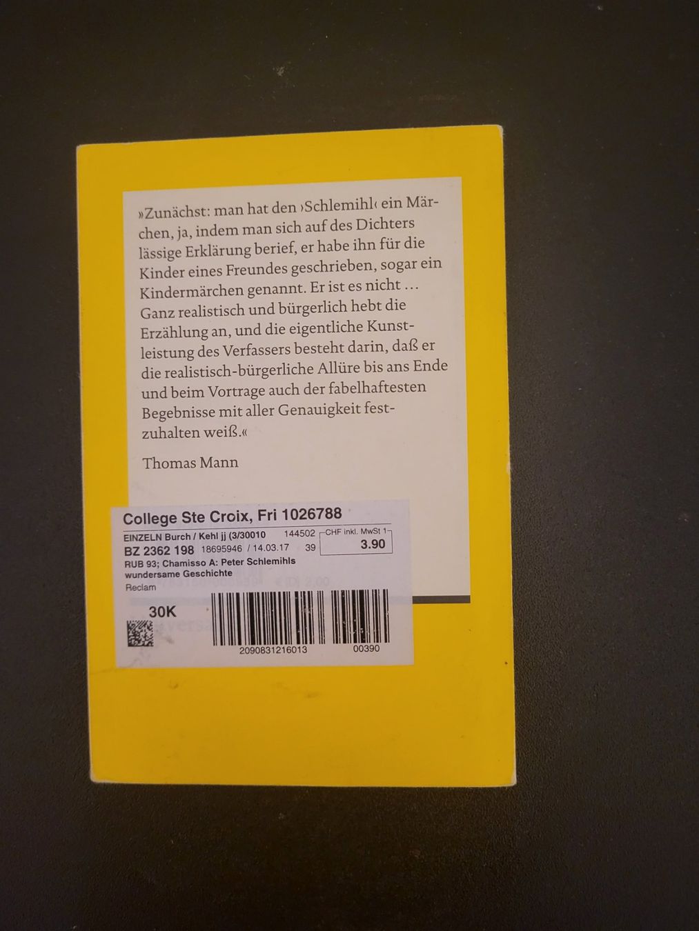 Libri: Adelbert von Chamisso: Peter, wundersame Geschichte – Usato da Gurmels venduto da pop_ljf5 1