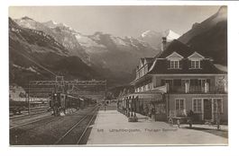 Frutigen (BE) Bahnhof - Kiosk - Lötschbergbahn - um 1920