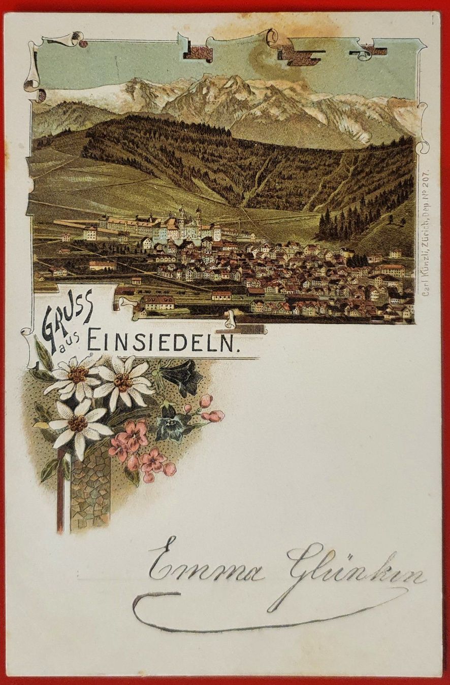 Cartoline postali: Gruss aus Einsiedeln 1899 – Usato da Kreuzlingen venduto da Rschweiz1