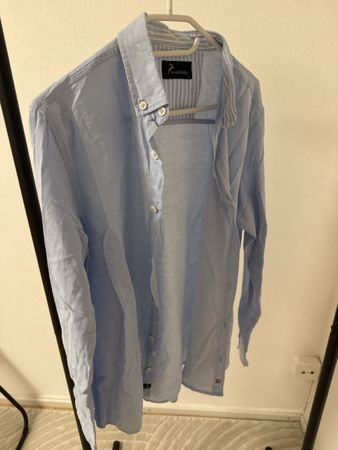 Herren Hemd R-GERMEN hellblau Grösse L guter Zustand