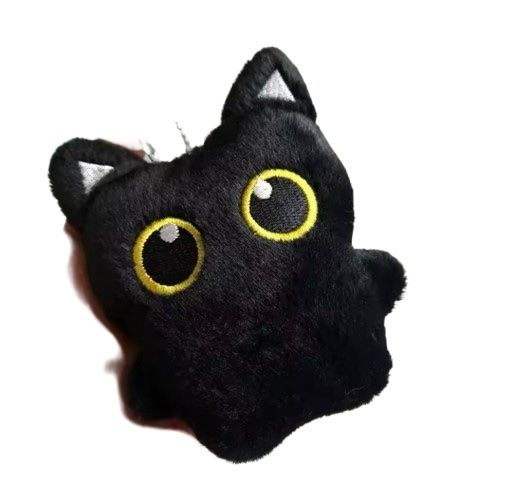 Giocattoli: Katze Plüschtier schwarz grosse Augen – Nuovo e nell'imballaggio originale da Zürich venduto da Gamecards