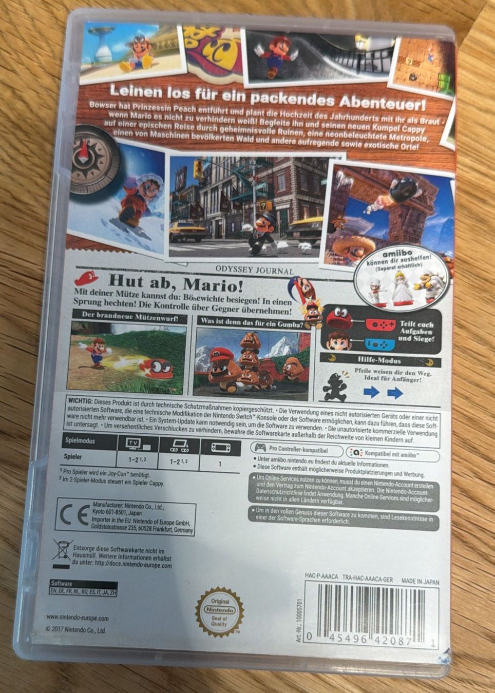 Nintendo Jeux: NINTENDO SWITCH SUPER MARIO ODYSSEY – D'occasion à Zürich par Frei-Occasionen 1