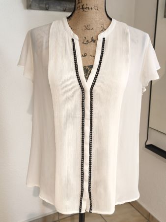 Bluse H&M Conscious weiss Grösse 46 neuwertig