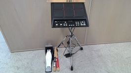 Roland Drum Pad inkl. Drumsticks, Stand und Feet Pad