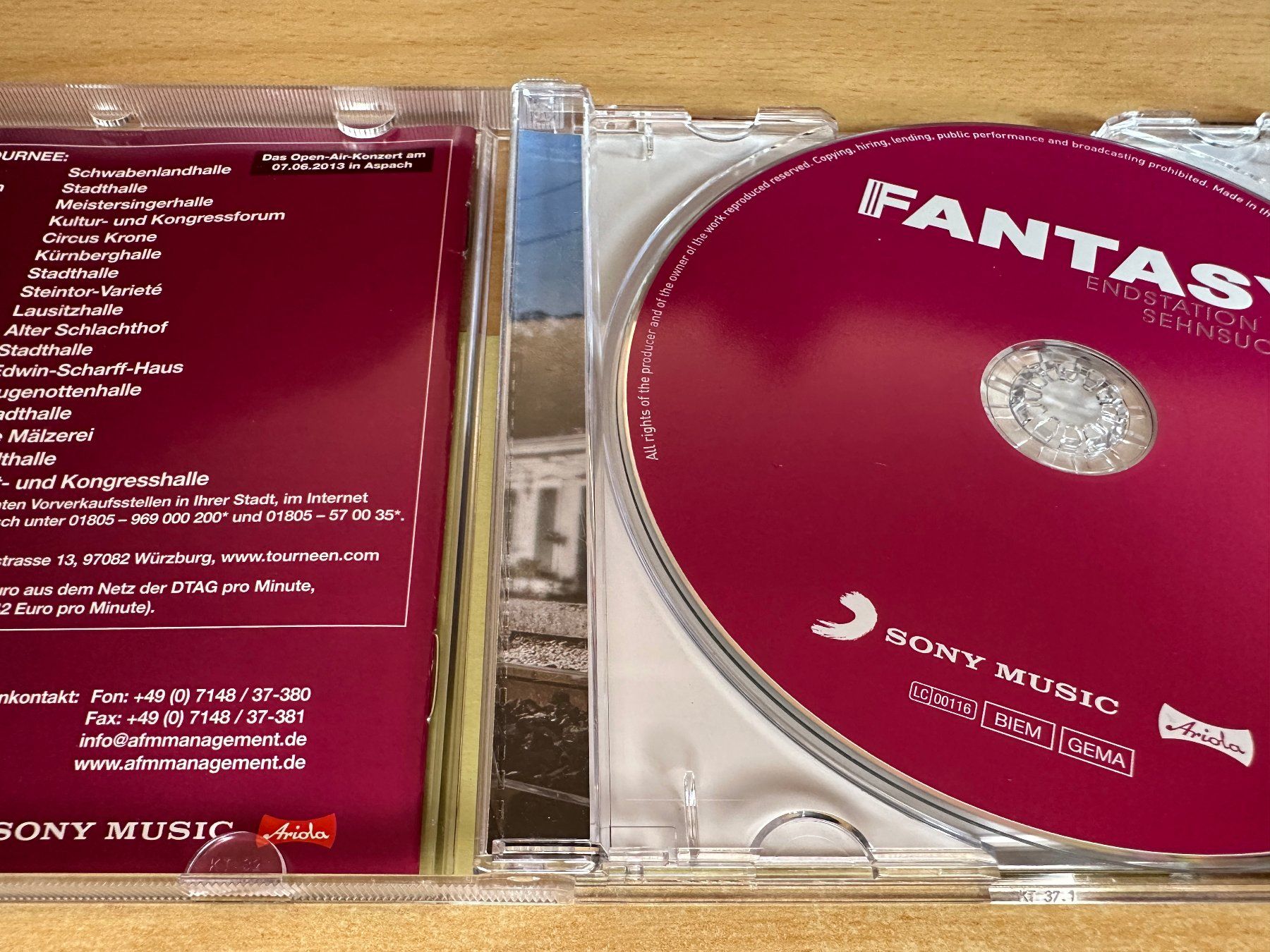 CD: Fantasy – Endstation Sehnsucht – Usato da Rikon im Tösstal venduto da Alpenmutz 2