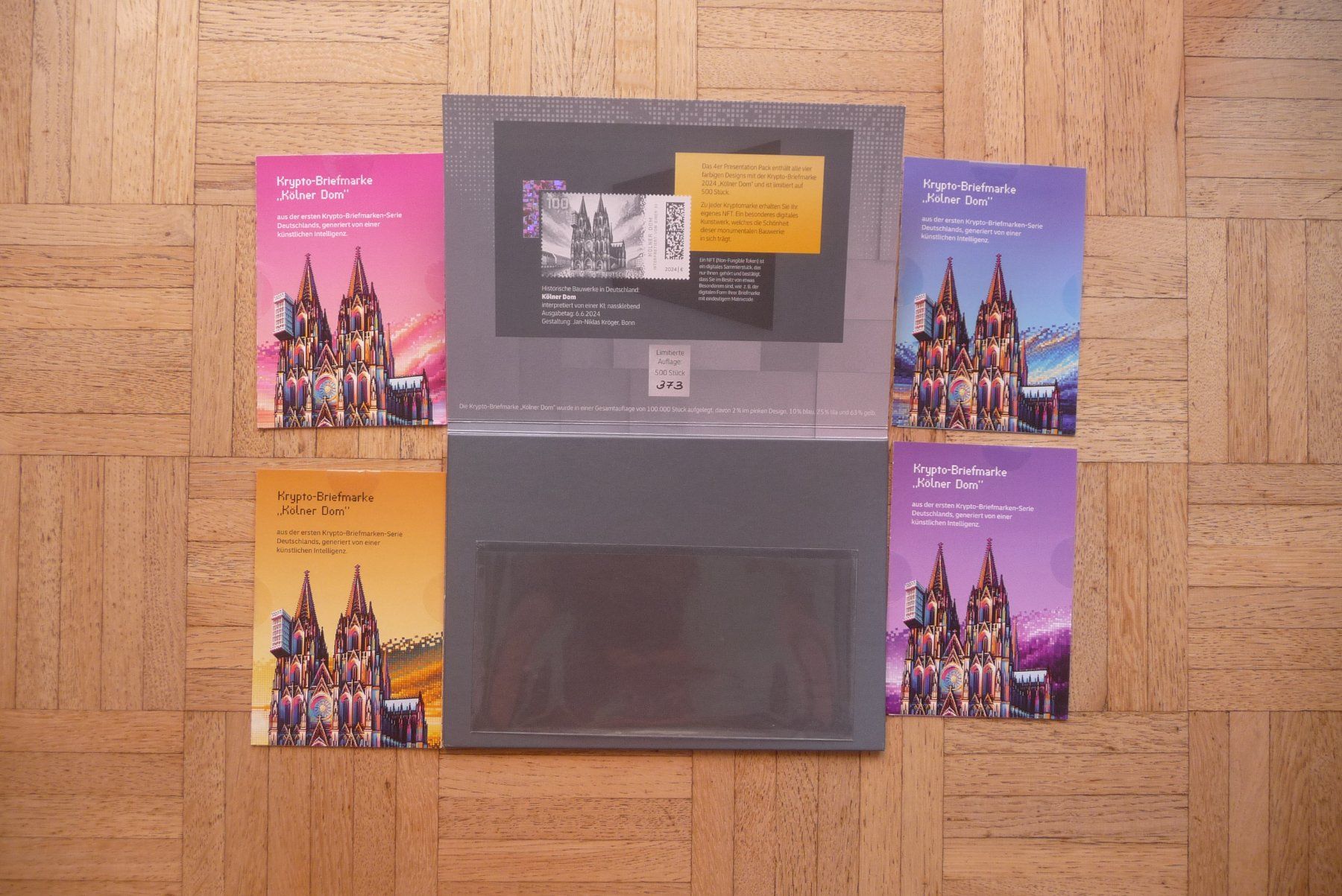 Tutti i francobolli: BRD Krypto-Briefmarken Kölner Dom, 2024, 4er Pack neu – Nuovo e nell'imballaggio originale da Zürich venduto da Edje 2