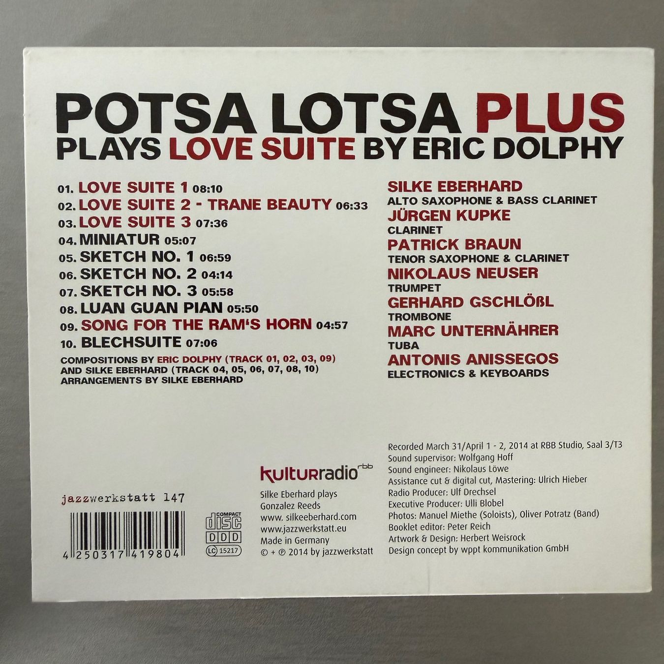 CD: Potsa Lotsa Plus Love Suite by Eric Dolphy (CD) Unternährer – Usato da Zug venduto da Mirare9 1