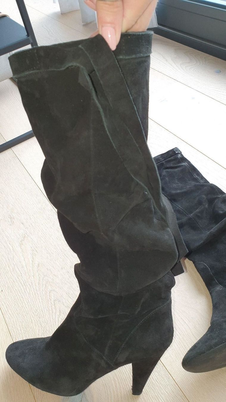Scarpe da donna: Wildleder Stiefel schwarz – Usato da Nebikon venduto da Japostyle 1