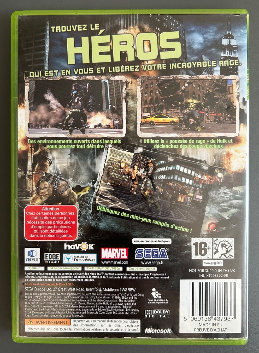 Spiele: Hulk - Xbox 360 – Gebraucht aus Obfelden von jenxbp 1