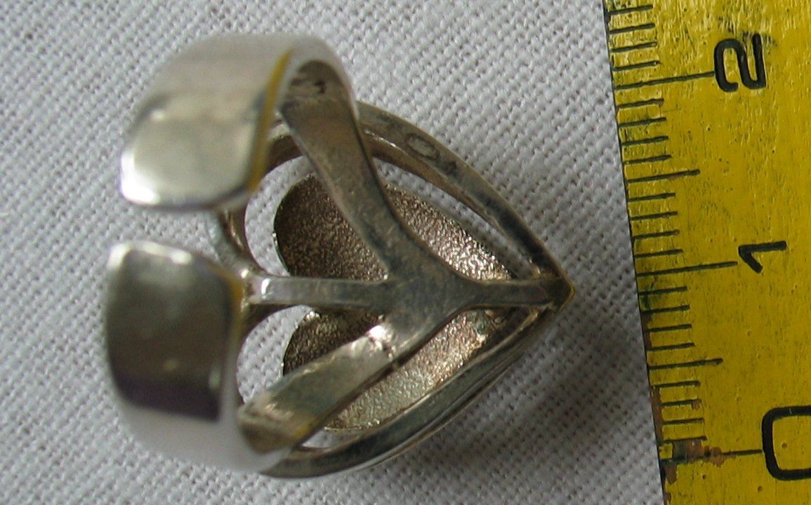 Anelli: Herzring, massives 925Silber/ 7.3 Gramm – Usato da Dübendorf venduto da nerino03 3