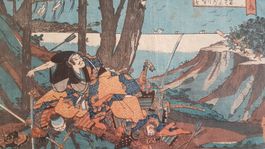 Japanischer antiker Farbholzschnitt selten Nachlass