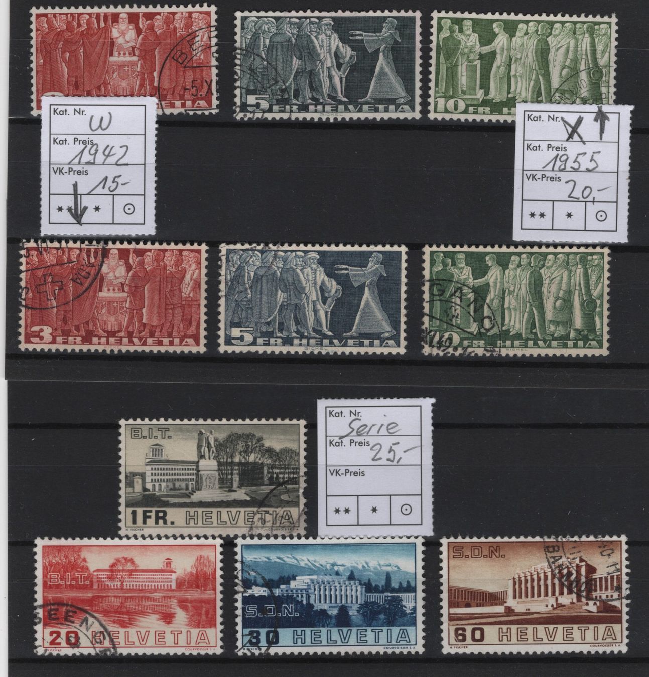 Alle Briefmarken: Lot Werbemarken schön gestempel – Gebraucht aus Gordola von tist