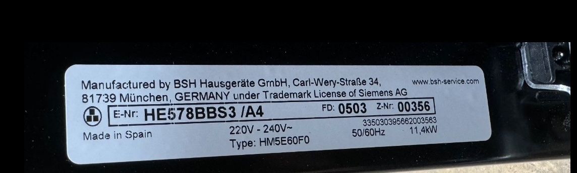 Siemens Herde: Siemens iQ500 HE578BBS3 Einbau-Herd neu – Neu (gemäss Beschreibung) aus Bonstetten von kaiser_a 5