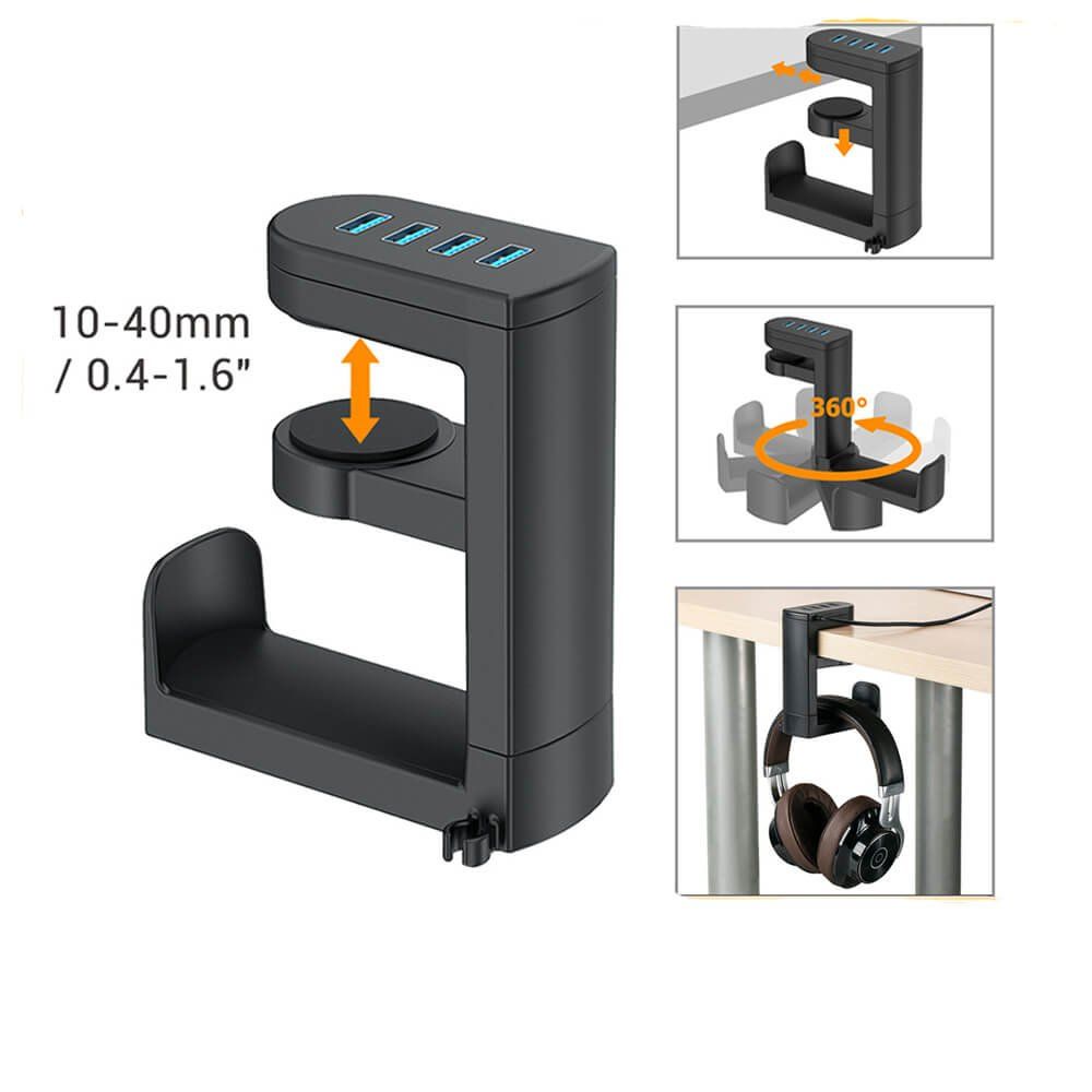 Hub & Switch: USB-Anschlüssen montierter PC-Gaming-Headset-Ständerhalte – Nuovo e nell'imballaggio originale da Unterägeri venduto da RmOnline 6
