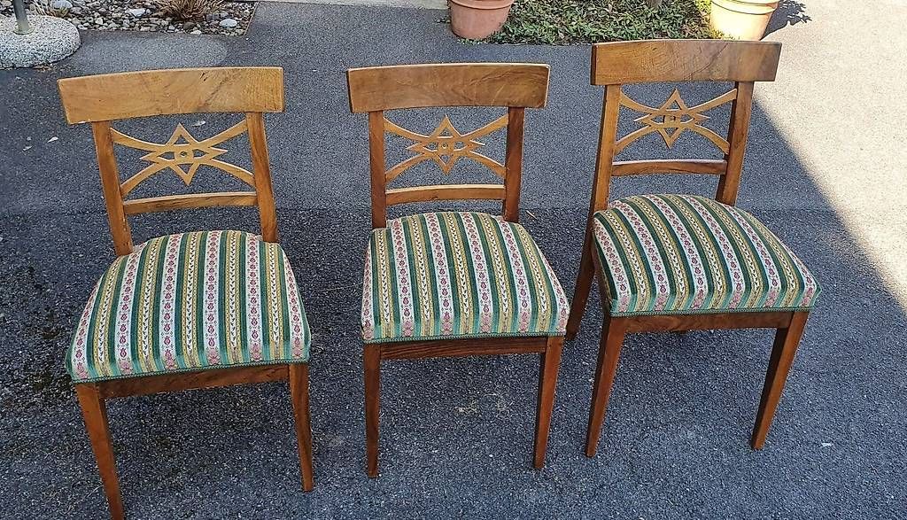 Sedie: Stühle- Biedermeier, gepolstert, Set 3 Stück – Usato da Winterthur venduto da the_kwc5 2