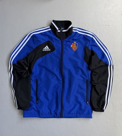 Fc Basel Adidas Trainer Jacke Blau