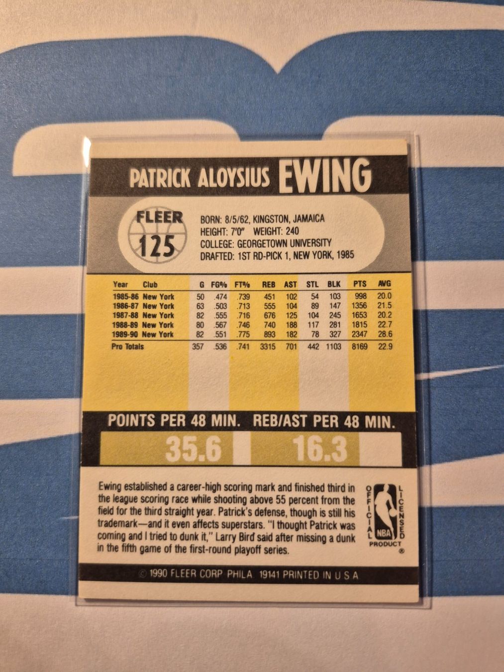 Nba Sammelbilder & Trading cards: NBA Patrick Ewing New York Knicks – Gebraucht aus Treiten von Sauber73 1