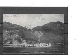 GR Madulein 1913 mit Piz Kesch (Bahnstempel Rhät.Bahn)
