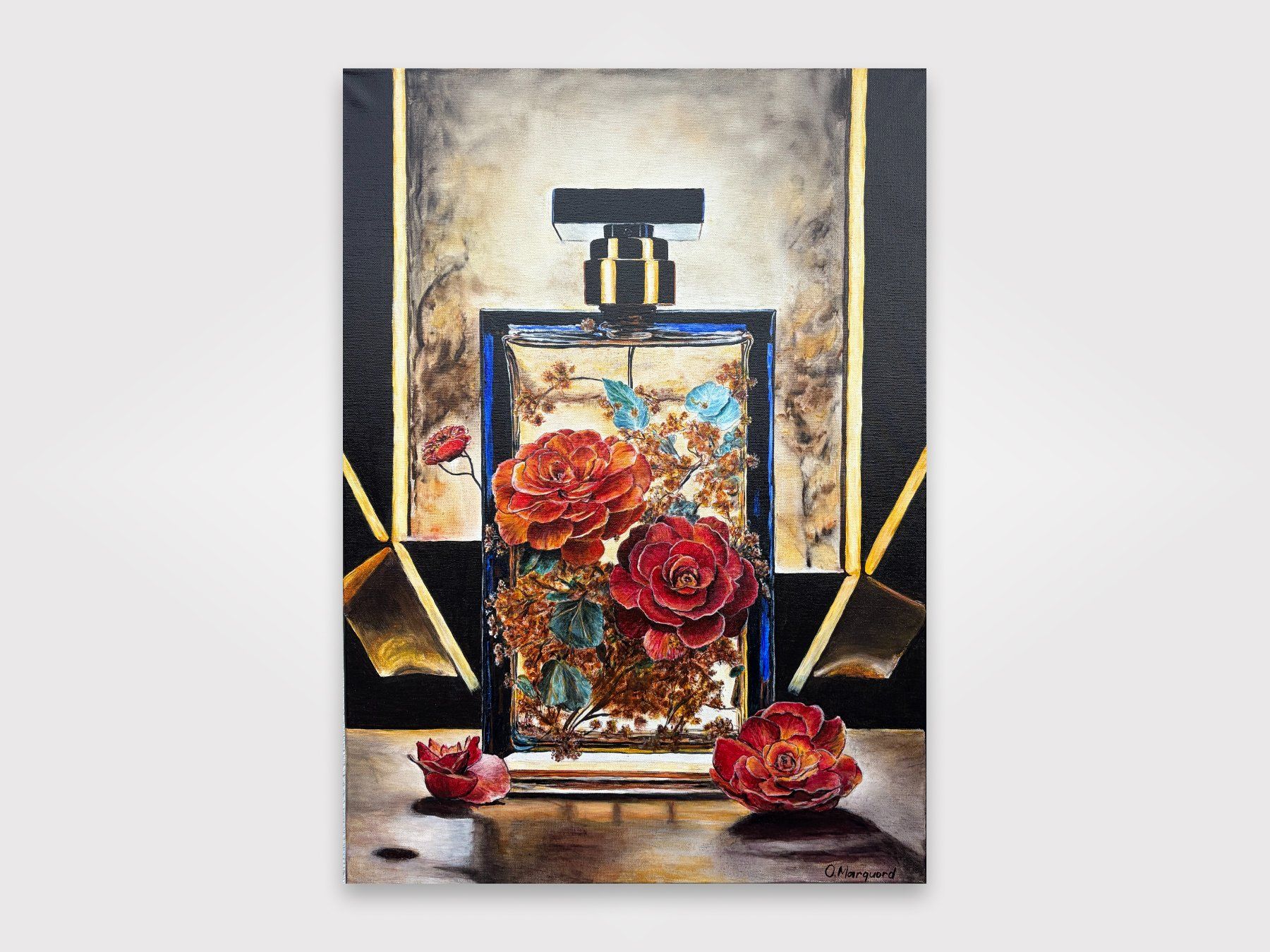Dipinti: Acryl Gemälde Blumen 50x70 cm – Usato da Boll venduto da NRie