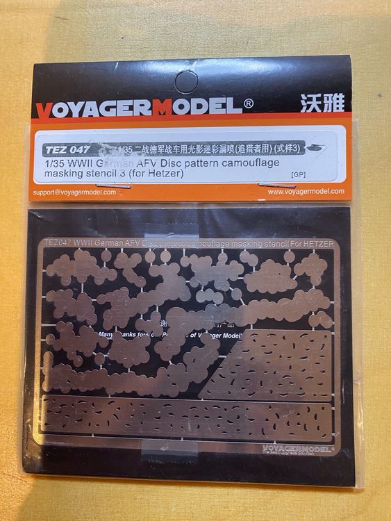 1/35 WWII GERMAN AFV DISC PATTERN CAMO HETZER (Gebraucht) in MÜHLEDORF ...
