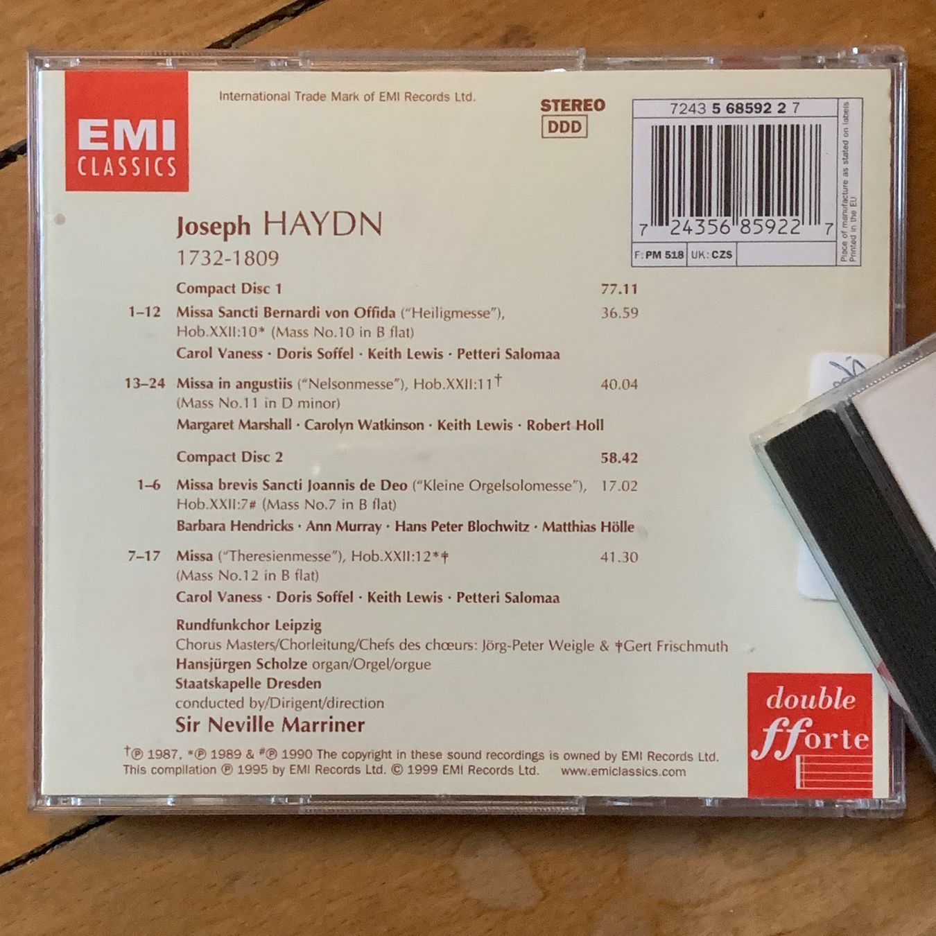 CD: Marriner / Leipzig und Dresden: Haydn: 4 Messen – Usato da Stans venduto da Abukadnezar 1