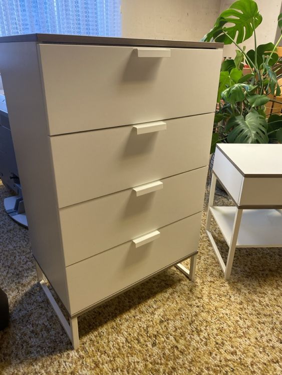 PortoAlegre Kommode Mit 4 Schubladen – Moderne Schlafzimmer Kommode 61x40x93 Cm, Mit Metallgriffen