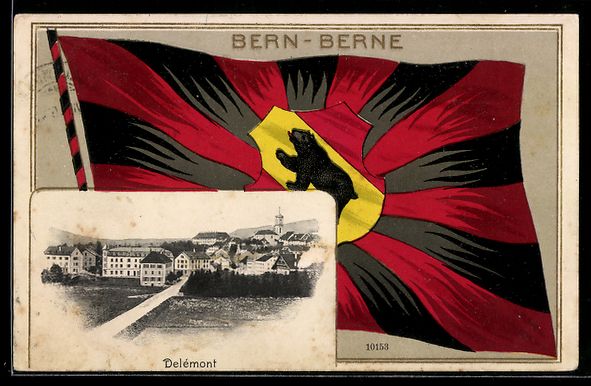 Ansichtskarten: Passepartout-Lithographie Delemont, Blic – Gebraucht aus Berlin von bartko-reher