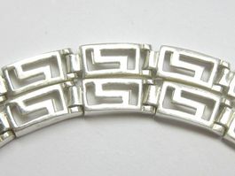 Vintage Collier Kette Labyrinth Silber 925 / 41.5 cm