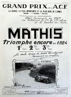 Mathis Cars - Alte Werbung / Ancienne publicité 1924