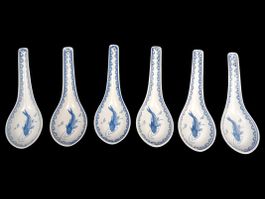 Chinesische Suppenlöffel 6er