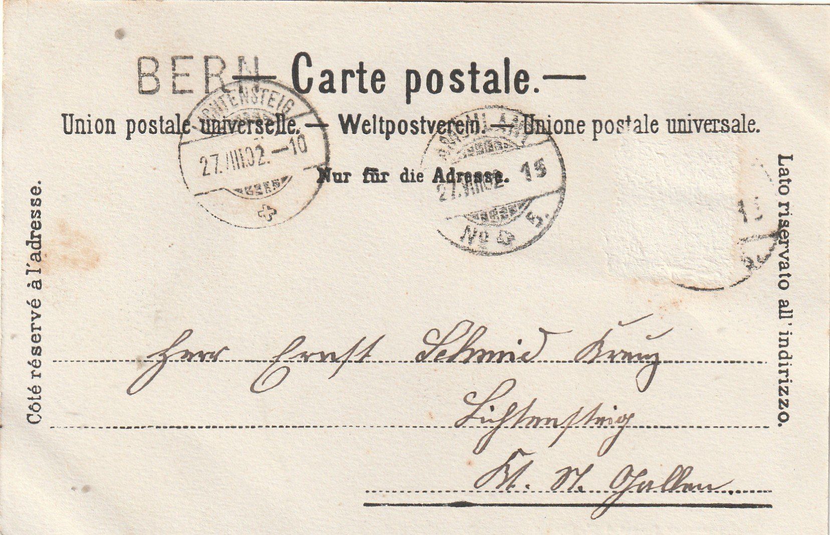 Ansichtskarten: Ansichtskarte Bern Bärengrabem 1902 – Gebraucht aus Rupperswil von Ema10 1