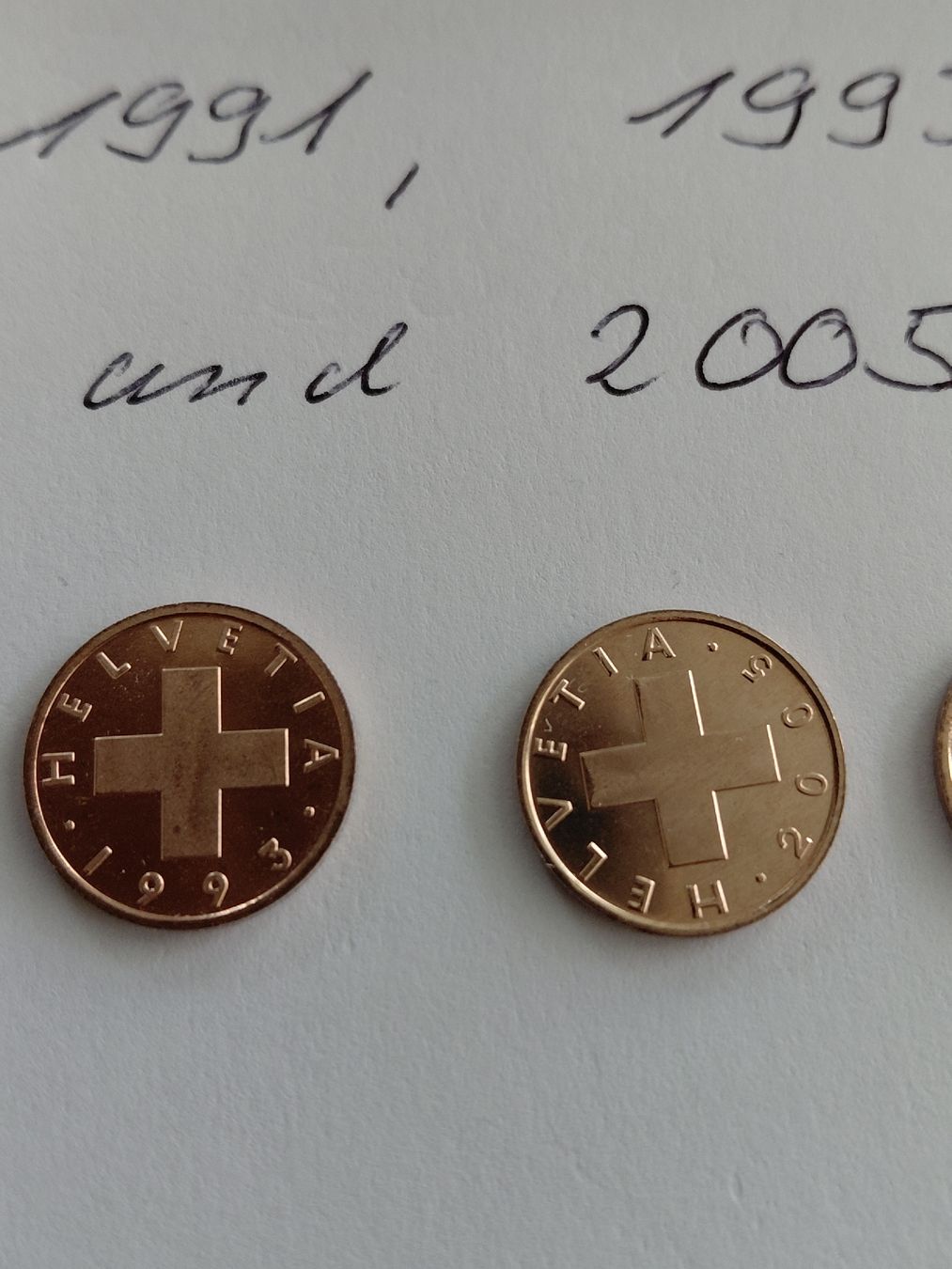 Tutti le monete: 4x 1 Rappen ab 1991 – Usato da Bonaduz venduto da topolino052 1