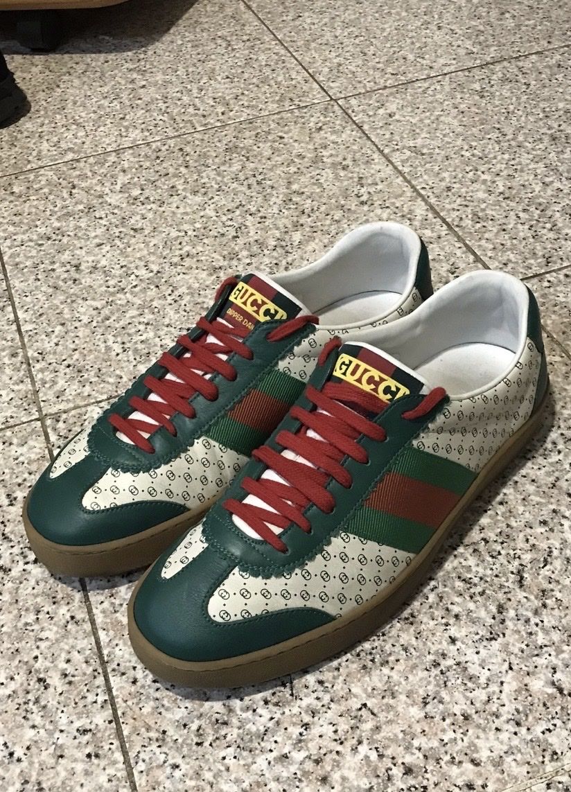 Gucci Scarpe da uomo: Gucci Sneaker Dapper Dan GG Leder Neuwertig Grösse 8 – Nuovo (secondo la descrizione) da Zürich venduto da PacoSells 1