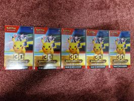 5xPokémon 30Anniversari (30th Celebration) Booster-Bundle IT