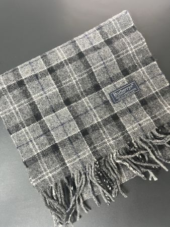 Écharpe Burberry Laine carreaux gris