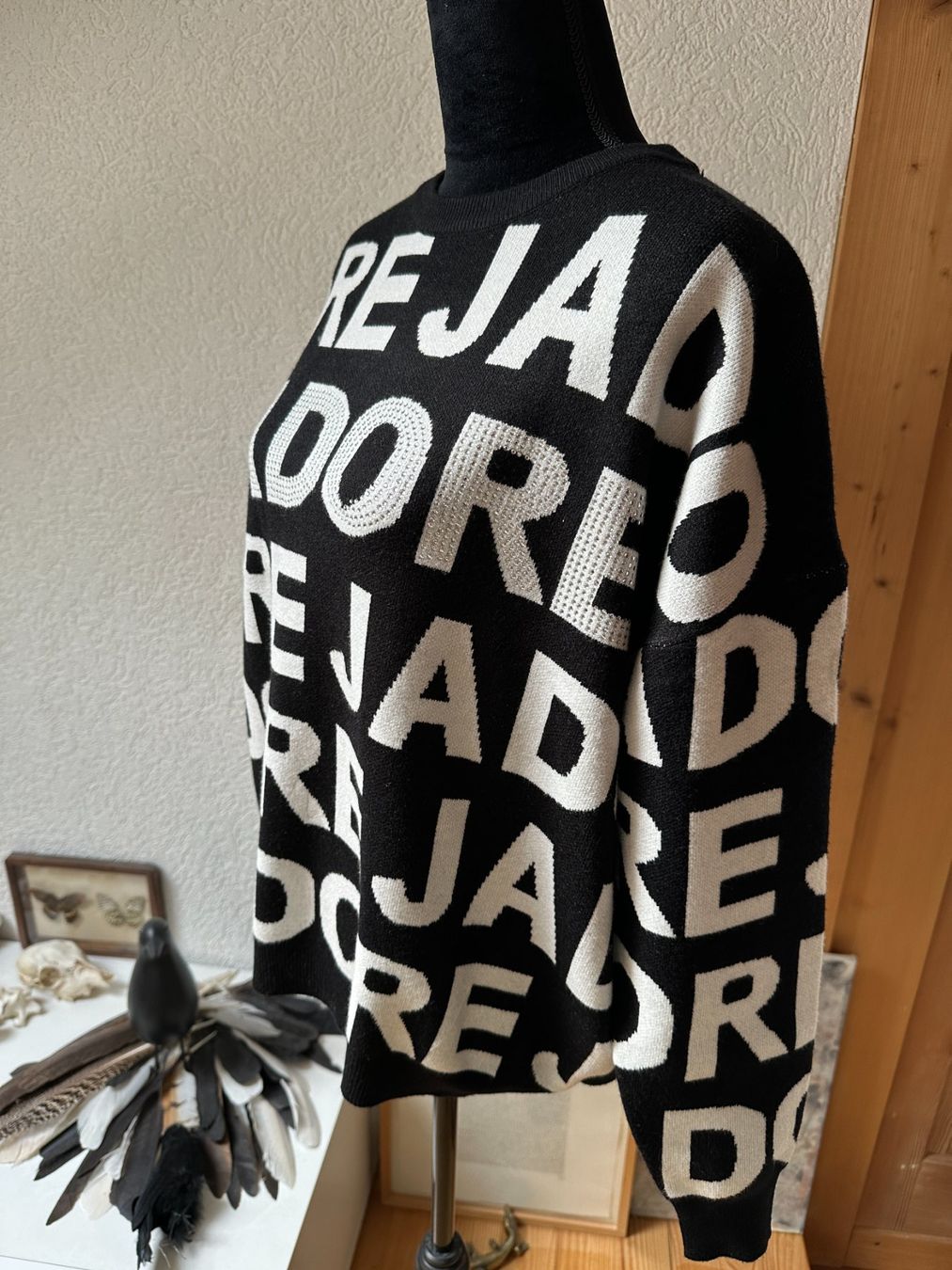 Maglioni & Felpe: Pullover geometrisch Schrift Glitzer M neu! – Nuovo (secondo la descrizione) da Gümmenen venduto da FelizitasHermann 3