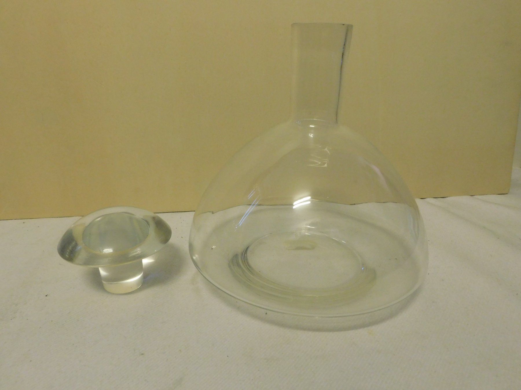 Caraffe: Elegante Glaskaraffe mit Stopfen, Vintage – Usato da sursee venduto da trilli-tralli 2