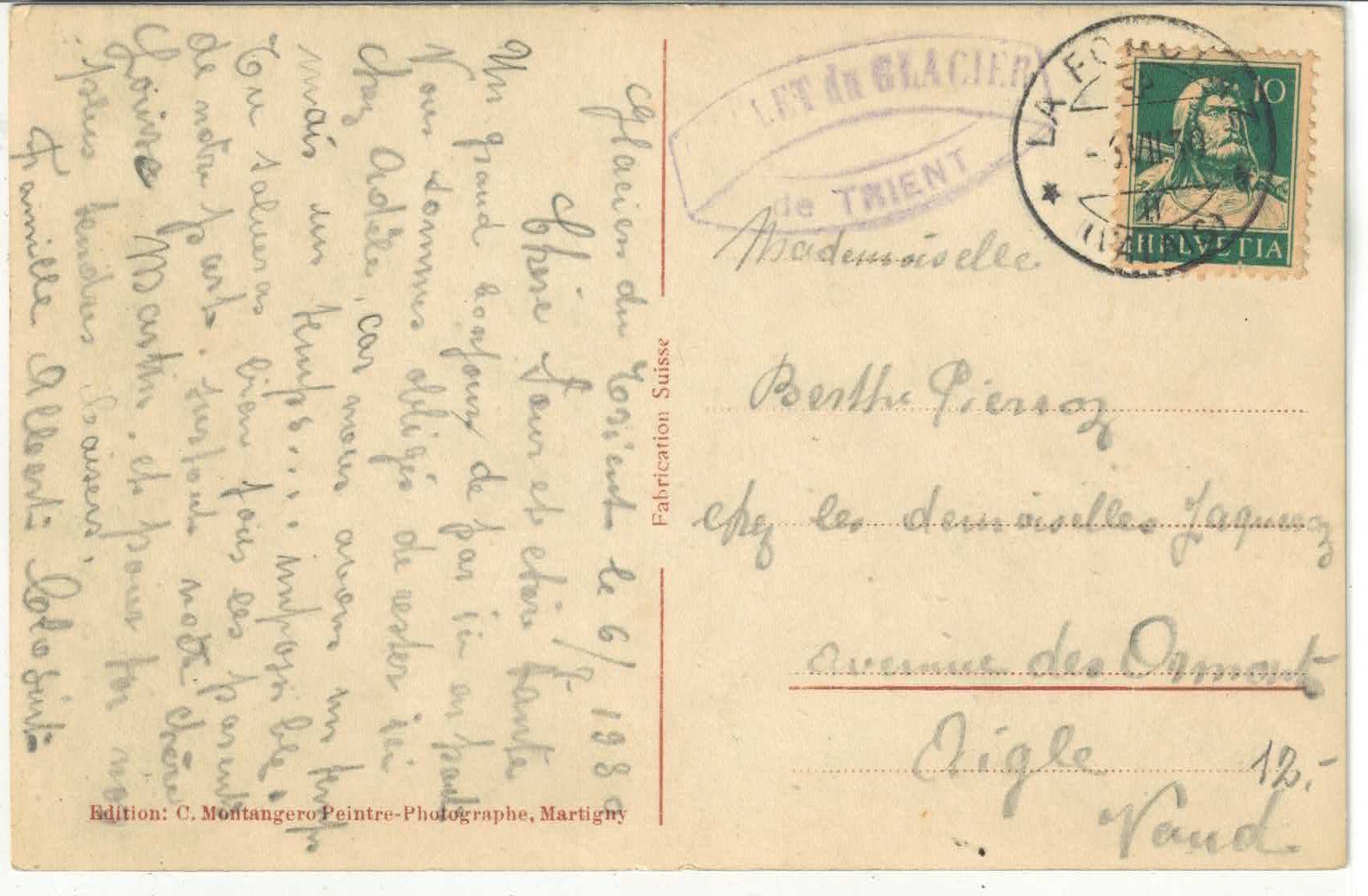 Cartes postales: Chalet du Glacier du Trient - animee – D'occasion à Ettingen par Kartenplanet 1