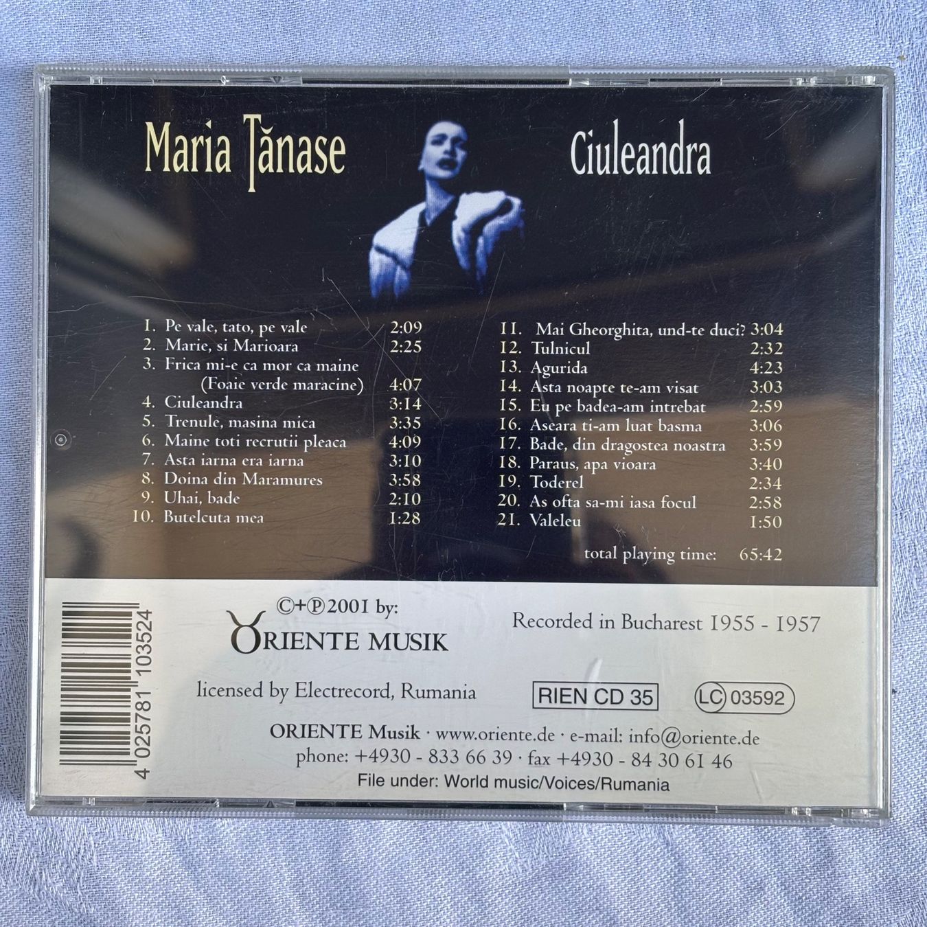 CD: Maria Tanase: Ciuleandra – Usato da Stans venduto da Abukadnezar 1