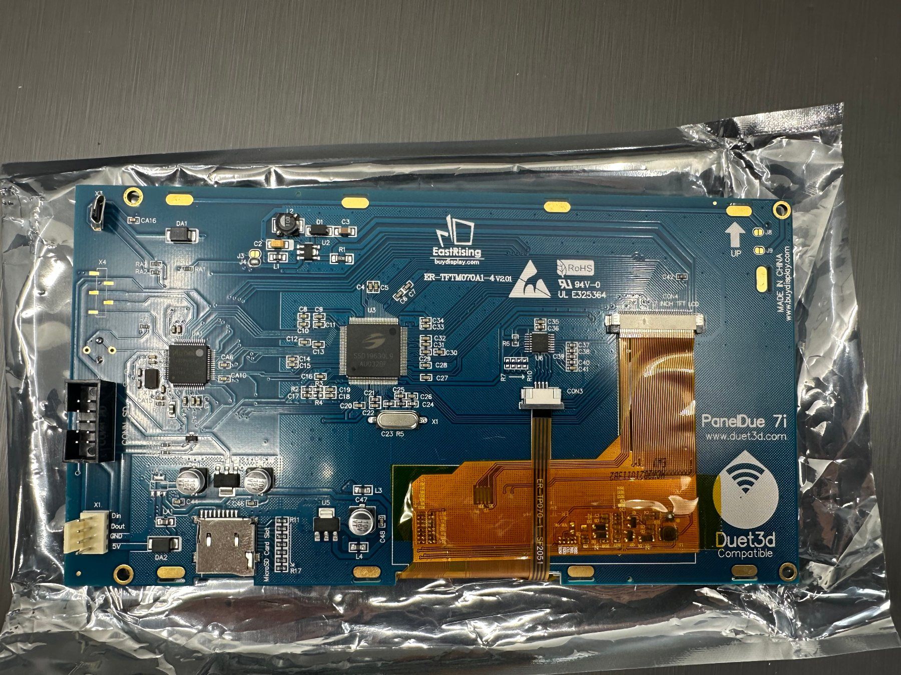 Componenti elettronici: PanelDUE 7i, 7 Zoll Farb-Touchscreen-Controller – Usato da Arisdorf venduto da Liquidus 3