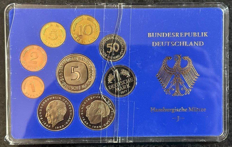 Tutti le monete: BRD,1977,Kursmünzsatz,original verpackt, – Usato da Beringen venduto da Mantafisch1