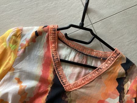 Bunte Bluse, Baumwolle, Grösse 36, Neu