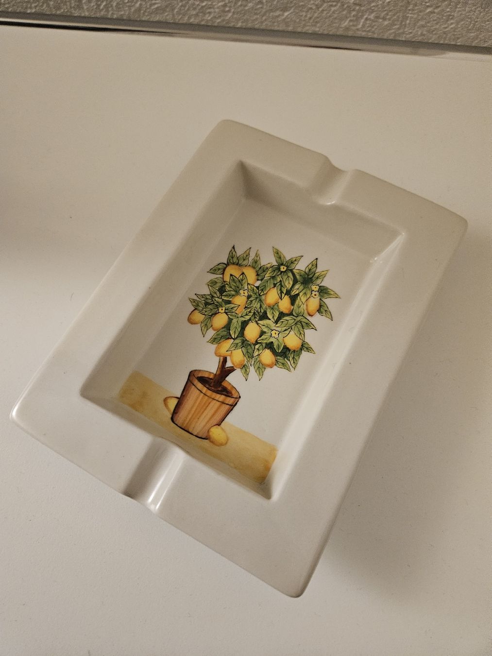 Aschenbecher: Vintage Keramik Aschenbecher Lemon Tree – Neu (gemäss Beschreibung) aus Mellingen von Aegert5 1