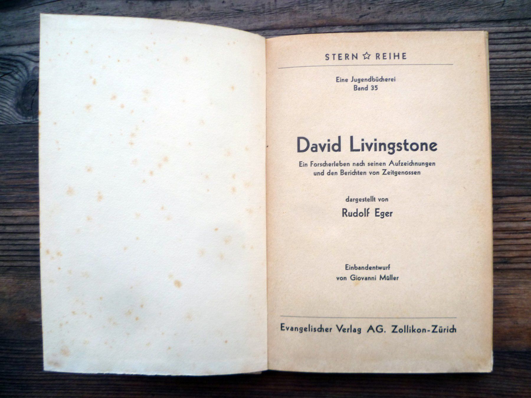 Libri: Buch David Livingstone – Usato da Aarau venduto da Rdodger 1