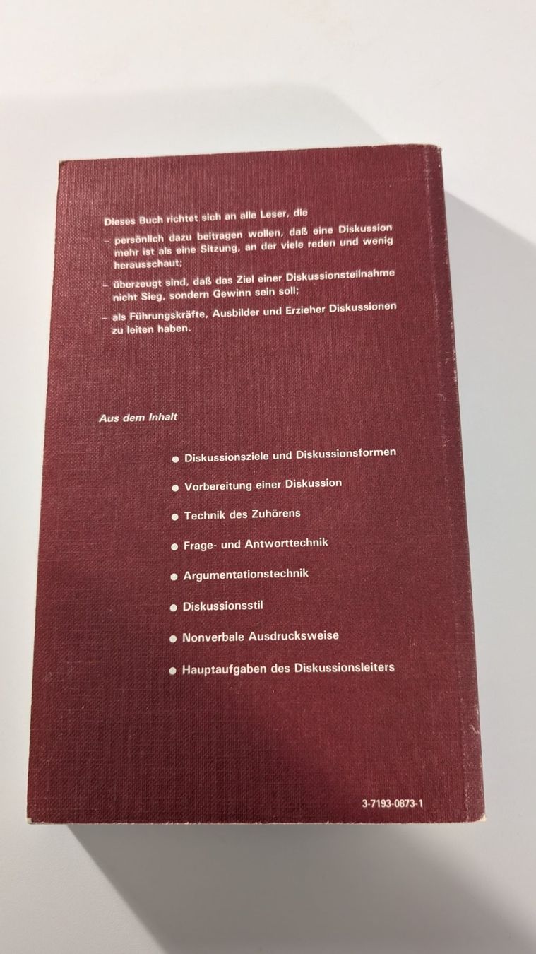 Bücher: Lehrbuch der Diskussionstechnik – Neu (gemäss Beschreibung) aus Baar von Arthur_Fooksayk 1
